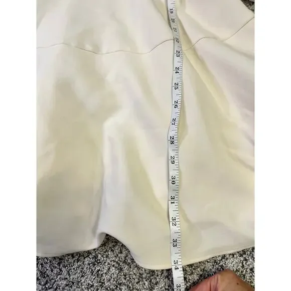 Gal Meets Glam Celeste Fit to Flare Pleated Dress, Sz 6 Cream Old Money Classic - Picture 11 of 15